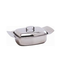 Stainless Steel Butter Dish & Lid 